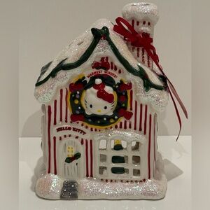 Hello Kitty Blue Sky Ceramics Christmas Warmest Wishes Cottage Tea Light Holder